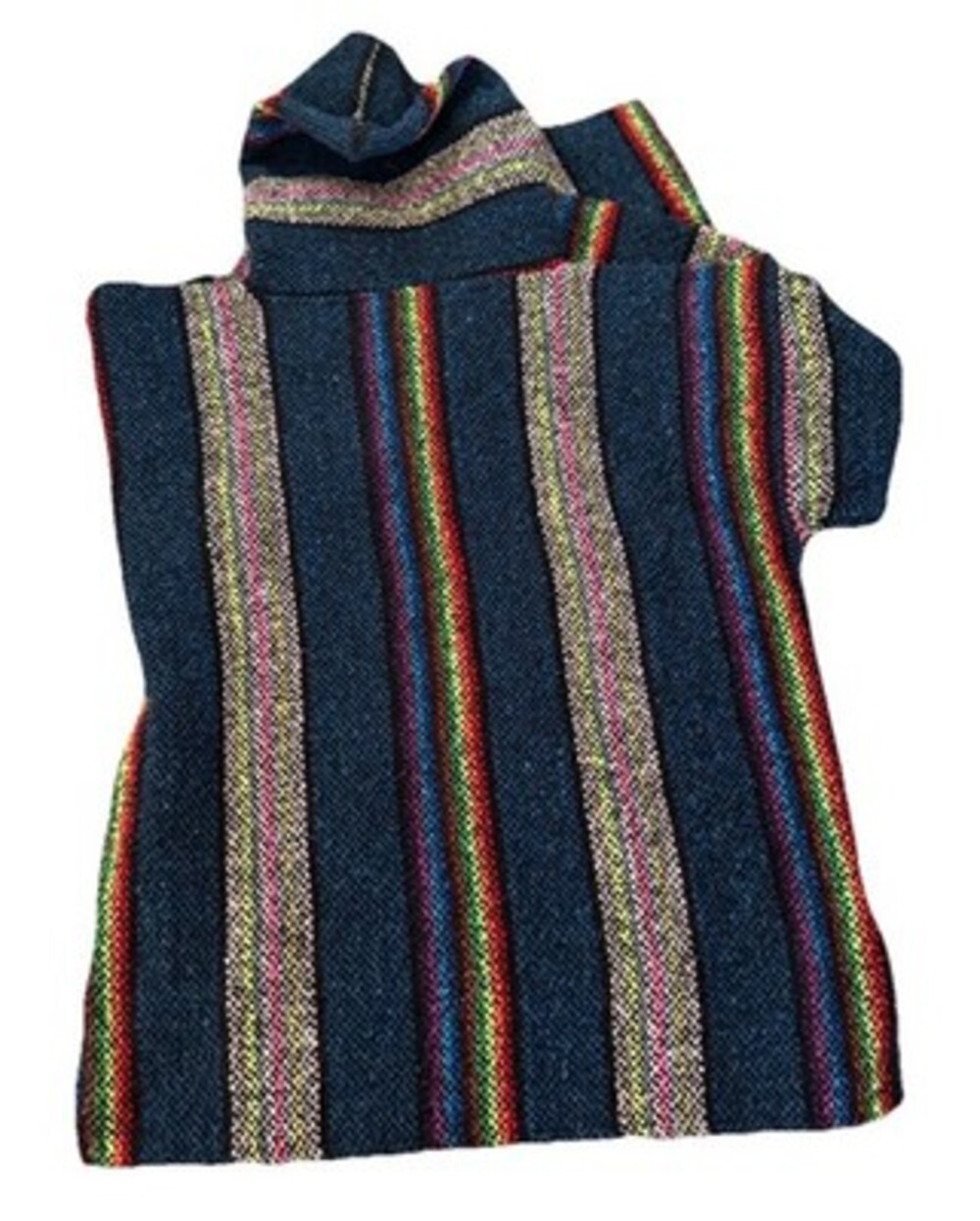 Baja poncho pullover size Small front pocket, hooded - Picture 4 of 5